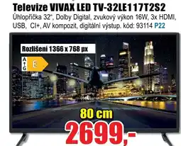 EVA Televize VIVAX LED TV-32LE117T2S2 nabídka