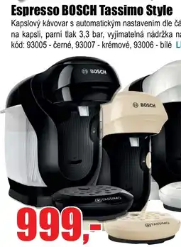 EVA Espresso BOSCH Tassimo Style nabídka
