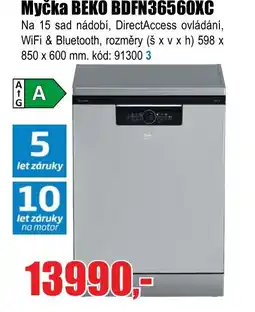 EVA Myčka BEKO BDFN36560XC nabídka