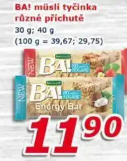 ESO MARKET BA! müsli tyčinka nabídka