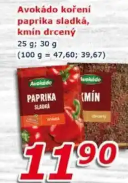 ESO MARKET Avokádo koření paprika sladká, kmín drcený nabídka