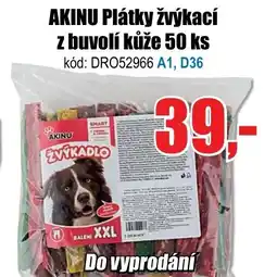 EVA AKINU Plátky žvýkací z buvolí kůže 50 ks nabídka