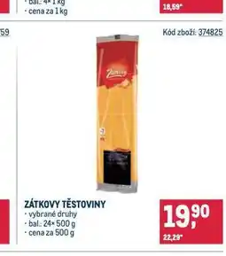 Makro Zátkovy těstoviny nabídka