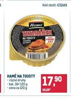Makro Hamé na tousty nabídka
