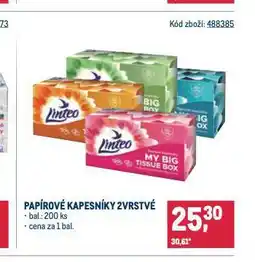 Makro Linteo papírové kapesníky nabídka
