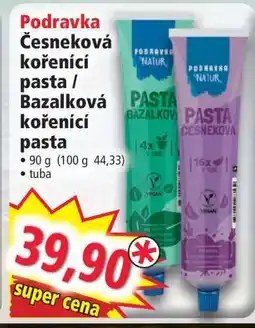 Norma Podravka Česneková kořenící pasta / Bazalková kořenící pasta nabídka