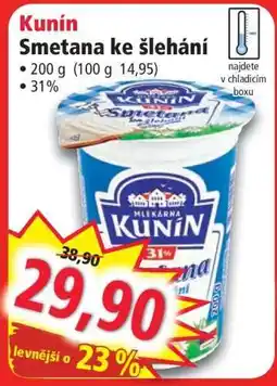 Norma Kunín Smetana ke šlehání nabídka