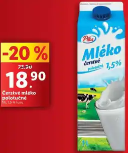Lidl Čerstvé mléko polotučné, 1 l nabídka