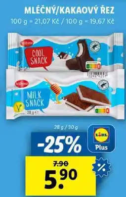 Lidl MLÉČNÝ/KAKAOVÝ ŘEZ, 28 g/30 g nabídka