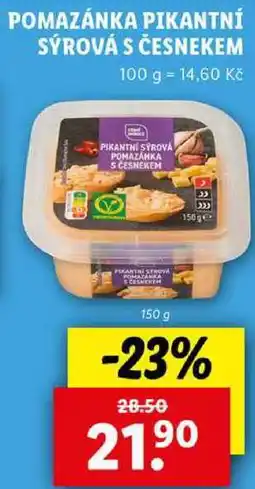 Lidl POMAZÁNKA PIKANTNÍ SÝROVÁ S ČESNEKEM, 150 g nabídka