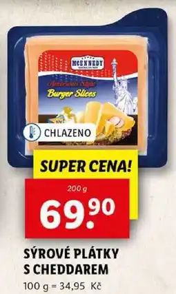 Lidl SÝROVÉ PLÁTKY S CHEDDAREM, 200 g nabídka