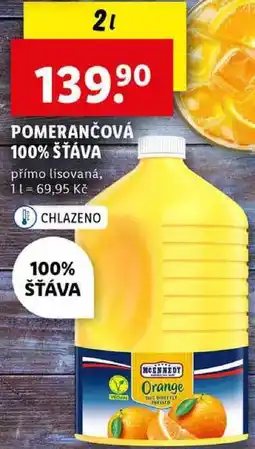 Lidl POMERANČOVÁ 100% ŠŤÁVA, 2 l nabídka