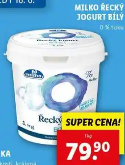 Lidl MILKO ŘECKÝ JOGURT BÍLÝ, 1 kg nabídka