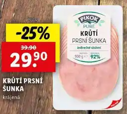 Lidl KRŮTÍ PRSNÍ ŠUNKA, 100 g nabídka