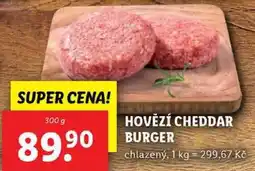 Lidl HOVĚZÍ CHEDDAR BURGER, 300 g nabídka