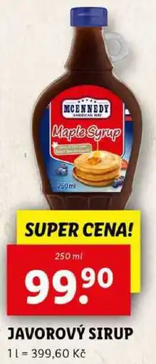 Lidl JAVOROVÝ SIRUP, 250 ml nabídka