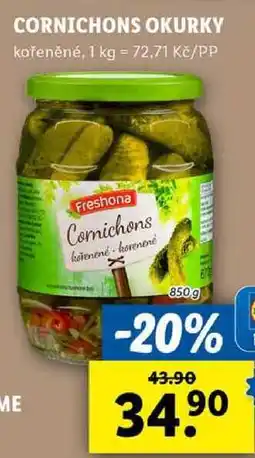 Lidl CORNICHONS OKURKY, 850 g nabídka