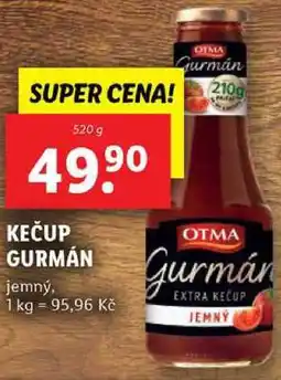 Lidl KEČUP GURMÁN, 520 g nabídka