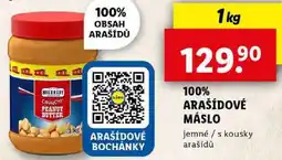 Lidl 100% ARAŠÍDOVÉ MÁSLO, 1 kg nabídka