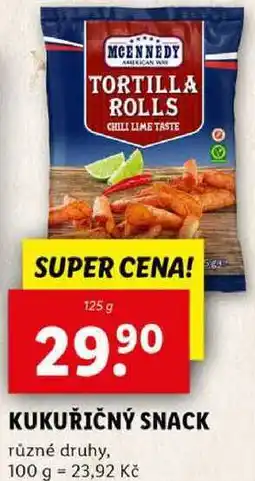 Lidl KUKUŘIČNÝ SNACK, 125 g nabídka