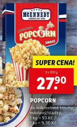 Lidl POPCORN, 3x 100 g nabídka