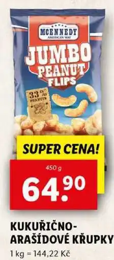 Lidl KUKUŘIČNO-ARAŠÍDOVÉ KŘUPKY, 450 g nabídka