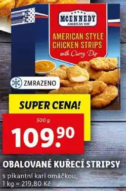 Lidl OBALOVANÉ KUŘECÍ STRIPSY, 500 g nabídka