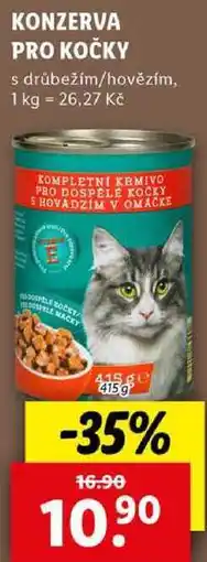 Lidl KONZERVA PRO KOČKY, 415 g nabídka