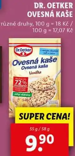 Lidl DR. OETKER OVESNÁ KAŠE, 55 g/58 g nabídka