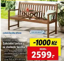 Lidl Zahradní lavice se stolkem Sevilla nabídka