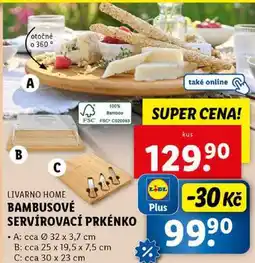 Lidl BAMBUSOVÉ SERVÍROVACÍ PRKÉNKO nabídka