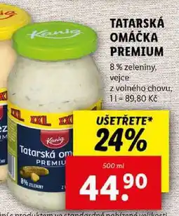 Lidl TATARSKÁ OMÁČKA PREMIUM, 500 ml nabídka