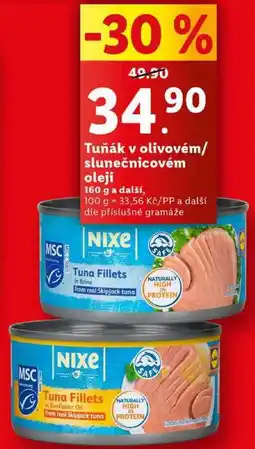 Lidl Tuňák v olivovém/slunečnicovém oleji, 160 g a další nabídka