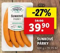 Lidl ŠUNKOVÉ PÁRKY, 200 g nabídka