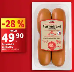 Lidl Farmářské špekáčky, 400 g nabídka