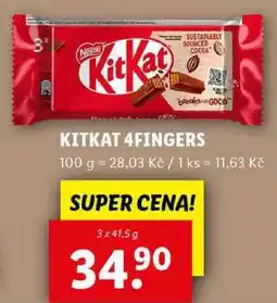 Lidl KITKAT 4FINGERS, 3x 41,5 g nabídka