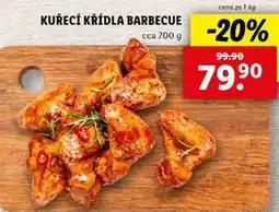 Lidl KUŘECÍ KŘÍDLA BARBECUE, cena za 1 kg nabídka