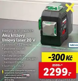 Lidl Aku křížový liniový laser 20 V nabídka