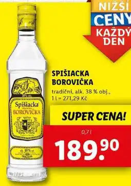 Lidl SPIŠIACKA BOROVIČKA, 0,7 l nabídka