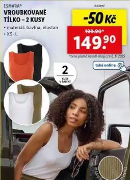 Lidl VROUBKOVANÉ TÍLKO - 2 KUSY nabídka