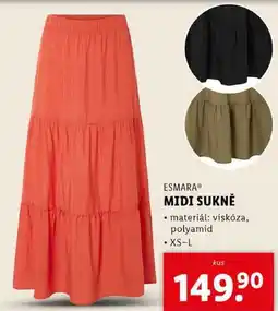Lidl MIDI SUKNĚ nabídka