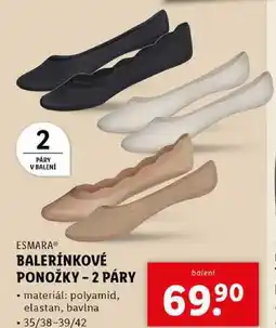 Lidl BALERÍNKOVÉ PONOŽKY - 2 PÁRY nabídka