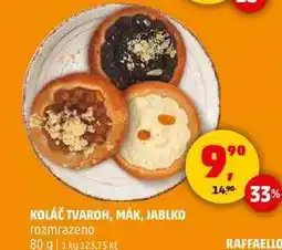 Penny Market KOLÁČ TVAROH, MÁK, JABLKO rozmrazeno, 80 g nabídka
