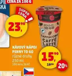 Penny Market KÁVOVÝ NÁPOJ PENNY TO GO různé druhy, 250 ml nabídka
