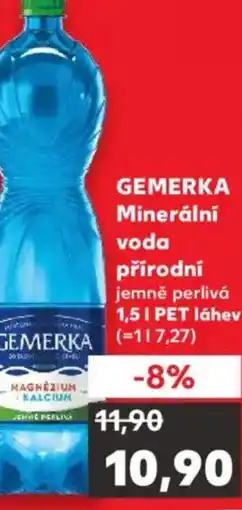 Kaufland GEMERKA Minerální voda přírodní nabídka