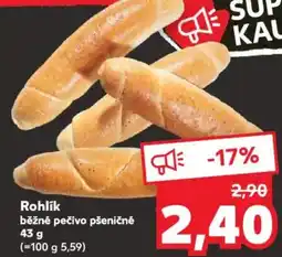 Kaufland Rohlík běžné pečivo pšeničné nabídka
