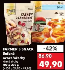 Kaufland FARMER'S SNACK Sušené ovoce/ořechy nabídka