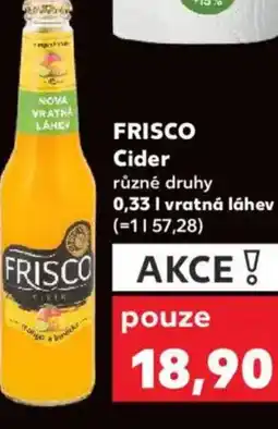 Kaufland FRISCO Cider nabídka