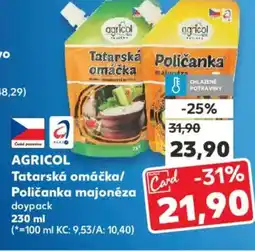 Kaufland AGRICOL Tatarská omáčka/ Poličanka majonéza nabídka