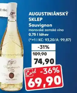 Kaufland AUGUSTINIÁNSKÝ SKLEP Sauvignon nabídka